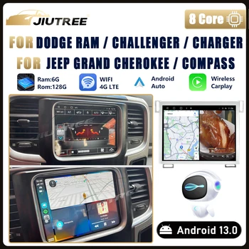 128G Android Araba Radyo Dodge Ram şarj cihazı 2011-2018 Araba Multimedya Oynatıcı GPS Navigasyon teyp Kafa Ünitesi 2Din