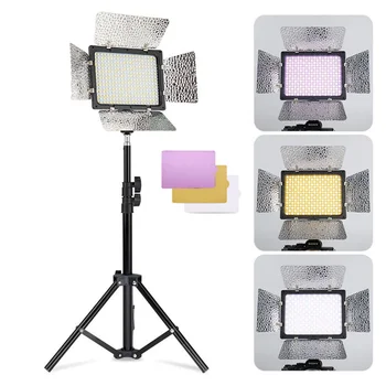 Led-300 Pro Led Video ışık paneli İki renkli 3200K-6500K Fotoğrafçılık aydınlatma paneli kamera fotoğraf Stüdyosu dolgu lambası şarj Cihazı ile