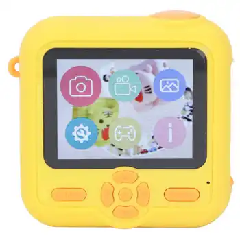 Çocuklar Kamera Kız Erkek 20 Milyon PİKSEL 720P Video Çözünürlüğü Sarı Kaplan Çocuk Kamera 32GB Hafıza Kartı Oyuncak Kamera