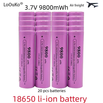 18650 Li-ion şarj edilebilir pil, 3.7 V 9800mWh, USB şarj aleti, Oyuncaklar, El Fenerleri, Uzaktan Kumandalar, Elektrikli El Aletleri Vb. İçin Uygundur