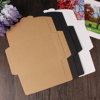 10 Adet/grup Vintage Boş Kraft Kağıt DIY Çok Fonksiyonlu Zarf kartpostal kutusu Paketi kağıt seçmek için 3 Renk