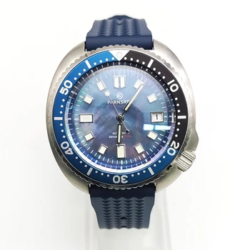 Luxe Automatisch Mechanisch Horloge NH35 Beweging Blauw Lichtgevend 316L Geval Waterdicht Sportief Elegant