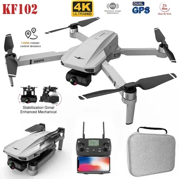 KF102 MAX GPS Drone 4K HD Çift Kamera 5G WıFı FPV Profesyonel 2 Eksenli Anti-Shake Gimbal fırçasız motor Helikopter rc dört pervaneli helikopter