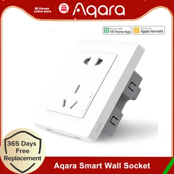 Aqara akıllı Duvar Soketi Kablosuz duvar Prizi Duvar Anahtarı Akıllı ışık kontrolü Zigbee Soketi İle Çalışmak mi jia mi ev Homekit