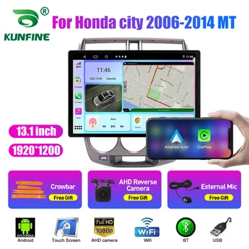 13.1 inç Araba Radyo Honda city 2006-2014 İçin MT araç DVD oynatıcı GPS Navigasyon Stereo Carplay 2 Din Merkezi Multimedya Android Otomatik