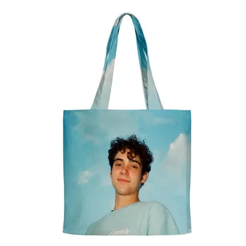 Joshua Bassett Şarkıcı Merch Bez Tuval Tote Çanta Baskı Alışveriş Çantaları Kullanımlık Omuz Alışveriş Çantaları