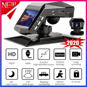 2020 Yeni Yükseltme 1080P Full HD Çizgi Kam Araba Video Sürüş Kaydedici İle Merkezi Konsol LCD araba dvr'ı Video Kaydedici, WDR 170 ° Geniş