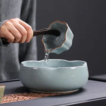 Seladonlar Ge Fırın Çay Yıkama Seramik Ru Fırın Su yıkama kasesi Su Meng Kalem Yıkama Su Kültürü Saksı Kung Fu çay seti T