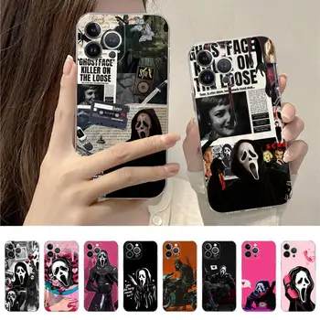 Ghostface Korku Çığlık Sanat Telefon kılıfı İçin iPhone 8 7 6 6S Artı X SE 2020 XR XS 14 11 12 13 Mini Pro Max Mobil Durumda