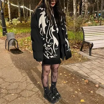 Moda yaratıcı yıldız Şeytani Hayalet Yüz çizgili örme kadın eşarp erkek kış eşarp önlük siyah püskül aydınlık Y2K Kpop