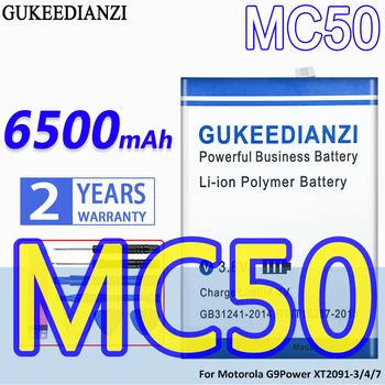GUKEEDIANZI MC50 6500mAh Yedek Batteria Motorola Moto G9Power G9 Güç XT2091-3/4/7 Pil Ücretsiz Araçlar