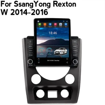 2 Din Android Araba Radyo Tesla Ekran SsangYong Rexton için W 2014-2016-2030 10.4 