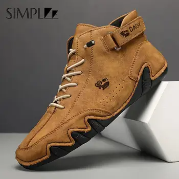 Rahat ayakkabılar Erkekler için vulkanize ayakkabı Moda Deri Roma Konfor Dantel-Up Çizmeler Açık Erkek Tenis Sneakers Zapatillas Hombre