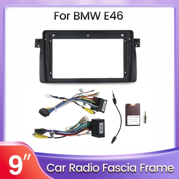 Araba Fasya Çerçeve Adaptörü Canbus Box Dekoder BMW E46 M3 Android Radyo Ses Dash Paneli Fascias