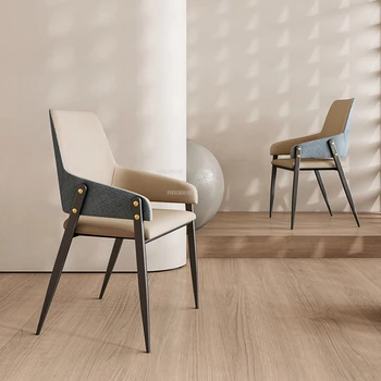 Italyan ışık lüks yemek sandalyeleri basit Ev arkalığı koltuk Modern tasarım sandalye restoran sandalye yemek odası mobilyası