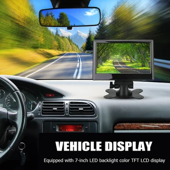 7 İnç Araba Monitör Ekran Güvenli Park Ters TFT LCD Renkli Ekran Monitör Desteği Araba Kamera Evrensel Oto Aksesuarları