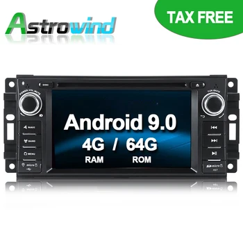 64G ROM Hiçbir Vergi Android 9.0 araç DVD oynatıcı Oynatıcı GPS Navigasyon Sistemi Stereo Medya Radyo Chrysler Sebring için 300C Cirrus Dodge Jeep