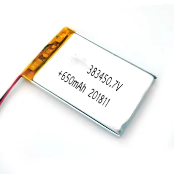 2/5/10/20 Adet 3.7 V 650mAh 383450 Lityum Polimer iyon batarya 2.0 mm JST Konektörü