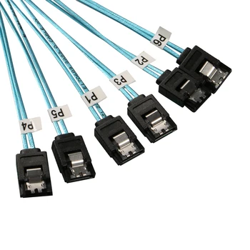 6 Adet / takım SATA 3.0 Kablosu, yüksek Hızlı 6 Gbps Sata Kablosu Mark SAS Kablosu Sunucu HDD SSD DVD Sürücüleri SSD Veri Kablosu