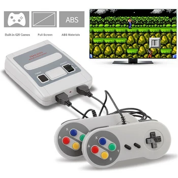 Mini Retro video oyunu Konsolu SNES Ev Oyun Oyuncu AV Çıkışı Dahili 620 Oyun kablolu Gamepad Çocuklar İçin