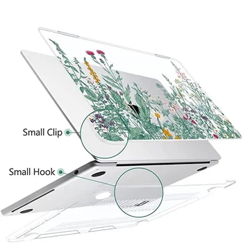 Çim Çiçek Macbook Air 13 İnç için Kılıf Laptop için Apple M1 M2 2020 2022 A2681 A2338 Kapak için Mac Kitap Pro 14 2023 12 