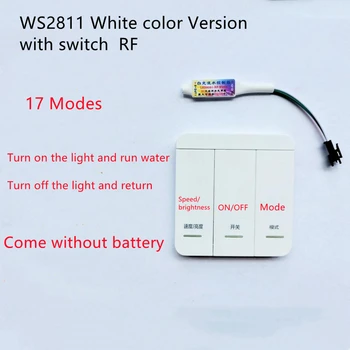DC5V-24V MİNİ 3Key LED denetleyici WS2811 Tek Renk Beyaz / Sıcak Beyaz Akan Su Akan At Yarışı LED şerit ışık
