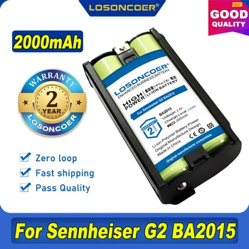 100 % Orijinal LOSONCOER BA2015 2000mAh Pil Sennheiser G2 BA2015 Bluetooth kulaklık