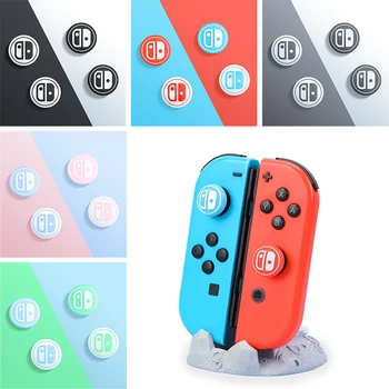 DISOUR 4 Adet Anahtarı Joystick Kapak Thumb Çubuk Kavrama Kapaklar Nintendo Anahtarı İçin OLED Lite NS Joy-Con Denetleyici JoyCon Kılıfı
