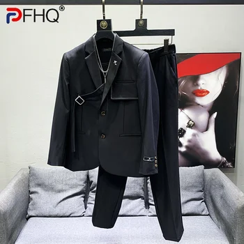 PFHQ 2023 Niş Tasarım Kore Moda Takım Elbise erkek Rahat Zarif Moda Ceket Setleri Yüksek Kaliteli Erkek Giysileri Ücretsiz Kargo Yeni