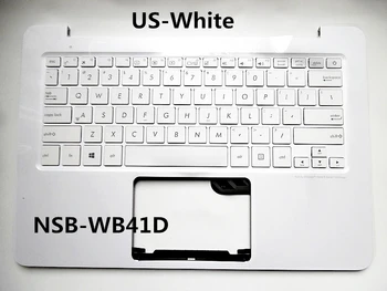 Dizüstü ABD RU Klavye Ev Kabuk Kapak asus kılıfı Zenbook UX305 UX305F UX305FA UX305L UX305LA NSB - WB41D Beyaz/Kahverengi / Altın