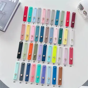 Çok renkli Bilek Bandı El Parmak Kavrama Cep telefon tutucu Standı İtme Çekme Evrensel Telefon Soket Tutucu Halka Kavrama Kemeri