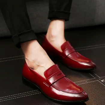 Resmi Ayakkabı Erkekler Klasik Kuaför Ofis Ayakkabı Erkekler Düğün İtalyan Marka Erkek Elbise Ayakkabı Deri Sepatu Üzerinde Kayma Pria Bona