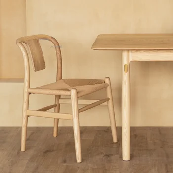 İskandinav katı ahşap Mutfak yemek sandalyeleri ev mobilyası Otel tekli sırtlı sandalye Basit Restoran Yatak Odası Oturma Odası Sandalye