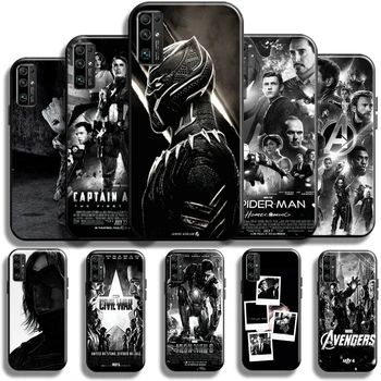 Siyah Avengers Huawei Onur İçin 30 PRO telefon kılıfı Carcasa Darbeye Dayanıklı Kapak Geri Durumlarda Yumuşak Coque