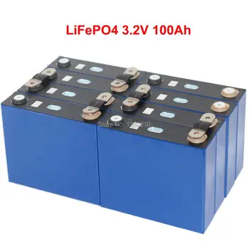 8 Adet / grup LiFePO4 3.2 V 100Ah Sürekli Deşarj 3C 300A Ev Güneş Enerjisi Depolama İçin 24V Pil Paketi