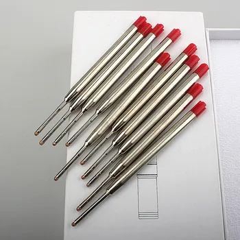 10 Adet Metal Kalem Dolum Tükenmez Kalem Dolum Pürüzsüz 0.7 mm Kalem Değiştirme Taktik Kalem Okul Ofis Kırtasiye Hediye Malzemeleri