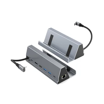 7 in 1 Yerleştirme İstasyonu Buhar Güverte Alüminyum Alaşımlı Tutucu Dock 60Hz HDMI Uyumlu USB-C Buhar Güverte Oyun Konsolu
