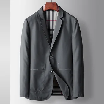 2023 Erkek günlük giysi moda ince kıdemli anlamda düz renk ışık lüks iş genç ve orta yaşlı gerekir batı ceket M-4XL