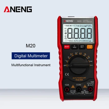ANENG M20 dijital ekran Multimetre 6000 Sayımlar Test Cihazı Esr Metre Multimetro Analogico Dijital Arkadan Aydınlatmalı AC / DC Ampermetre