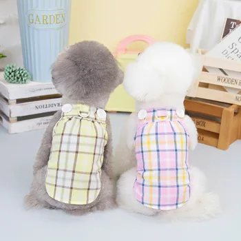 Kawaii Serin Köpek Sling Elbiseler Pembe Sarı Renkler İki Ayak Evcil Hayvan Elbiseleri 2023 İlkbahar ve Yaz Ropa Para Perro Pequeno