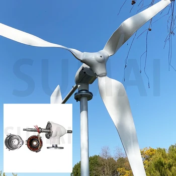 3000 W Rüzgar rüzgar türbini jeneratör 12 V/24 V/48 V/96 V Ücretsiz Enerji Jeneratörü Yüksek Verimli Fırıldak Alternatif Enerji Ev Kullanımı İçin