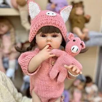 NPK 55 CM tam Vücut Topluca Reborn Yürümeye Başlayan Kız Bebek Prenses Erin ayakkabı ile Gerçekçi Gerçek bebek bebek Yumuşak Dokunmatik Yılbaşı Hediyeleri