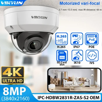 Vikylin Ev Güvenlik güvenlik kamerası 8MP 4K Kamera Duhua OEM HDBW2831R-ZAS-S2 HDBW2831 IR Değişken odaklı Alarm SD Kart Ağ Kamera