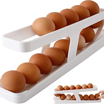 Yumurta Dağıtıcı Yerden Tasarruf Sağlayan Haddeleme Yumurta Dağıtıcı ve Organizatör Buzdolabı StorageRefrigerator Mutfak Aksesuarları