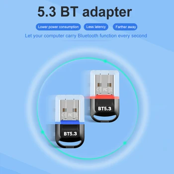 Kablosuz Verici Alıcı Bluetooth uyumlu 5.3 USB Adaptörü Alıcı Verici Desteği Windows 8.1 Win10 Win11