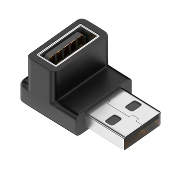 CableCC USB 3.0 Dönüştürücü Adaptör 90 Derece Güç Veri Video Uzatma Erkek Kadın 10Gbps