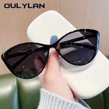 Moda Kedi Göz Güneş Gözlüğü Kadın Erkek Lüks Siyah Sarı Gözlük Shades UV400 Gözlük Marka Tasarımcısı TR90 güneş gözlüğü Bayanlar