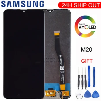 Orijinal Ekran Samsung Galaxy M20 2019 SM-M205 M205F M205G / DS LCD dokunmatik ekranlı sayısallaştırıcı grup Değiştirin