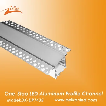 74 * 35mm 2 M/6.6 ft LED Kanal Sıva,Alçıpan LED Alüminyum Profil Trimless Gömme Duvar ve Tavan için