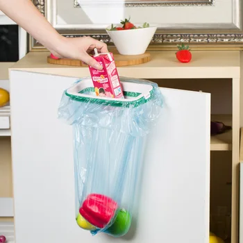 2020 Katı Asılı Mutfak Dolabı Dolap Kapı Arka Standı çöp kovası Tarzı Depolama çöp torbaları